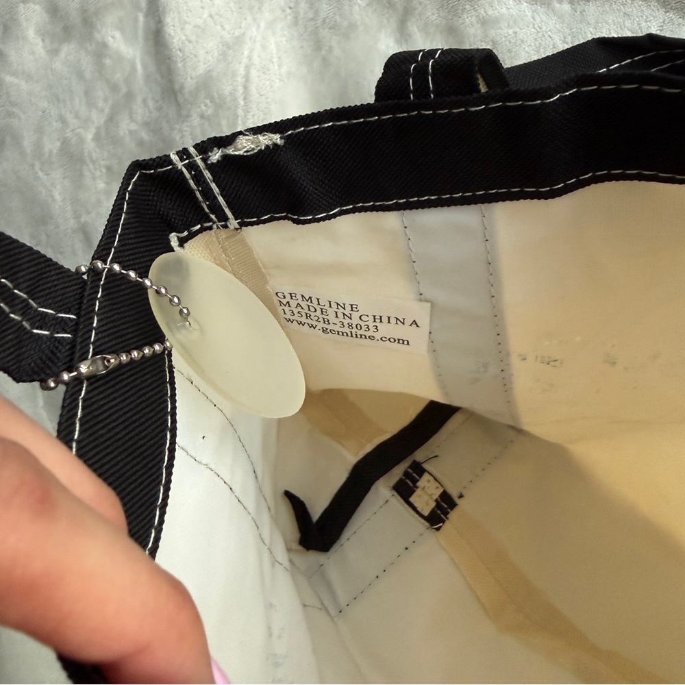 Ritz Carlton Tokyo Mini Tote Bag in Cream and Black - Picture 13 of 13